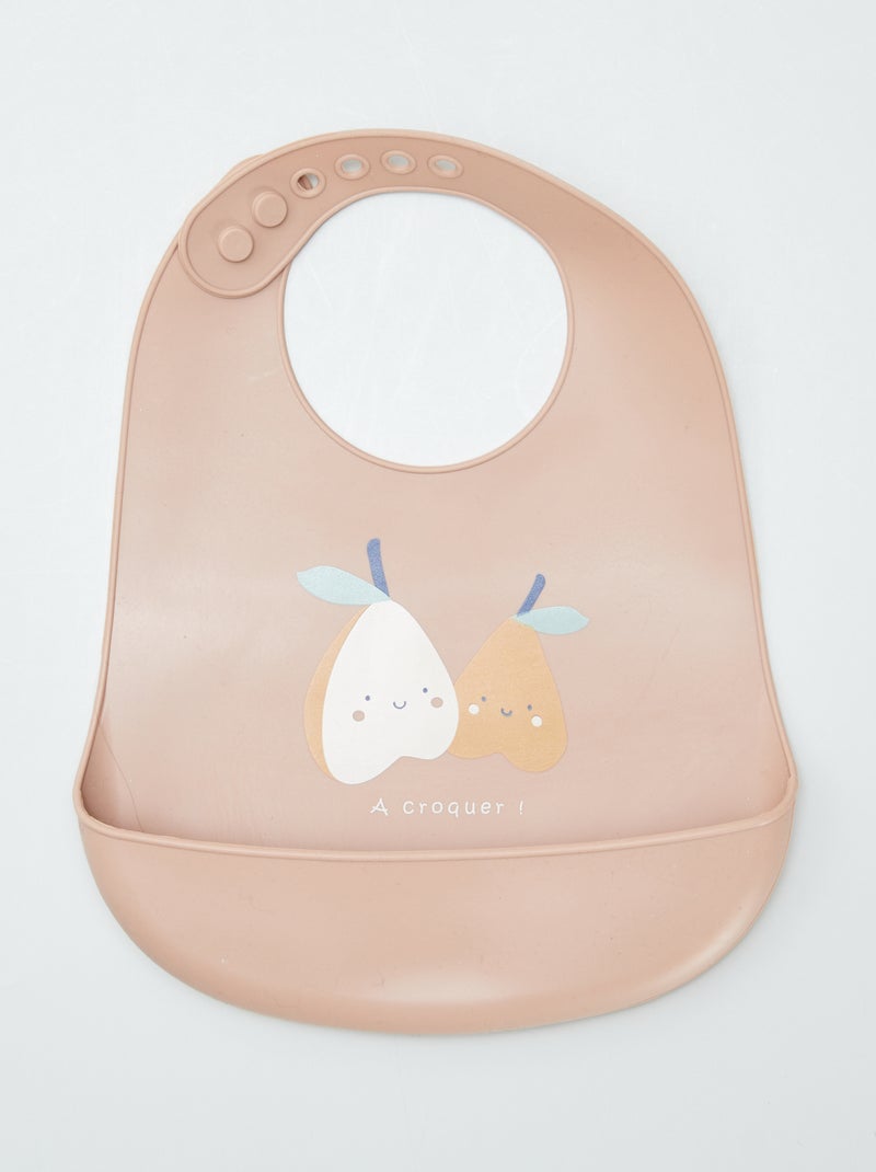 Babete em silicone ROSA - Kiabi