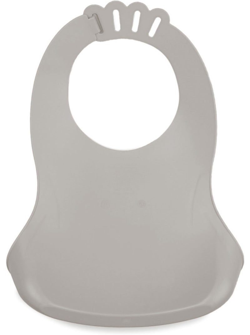 Babete impermeável thermobaby bibou com bolso frontal para alimentos Cinza - Kiabi