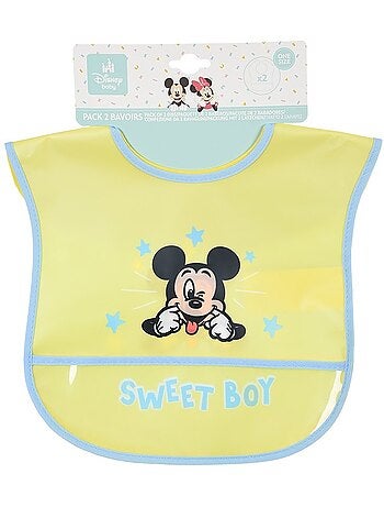 Babete mickey mouse bebé menino | licença oficial