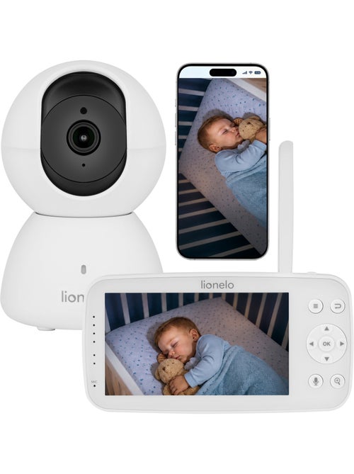 Baby monitor video LIONELO Babyline 8.4 - Monitor - App mobile - Portata 300 m - Kiabi