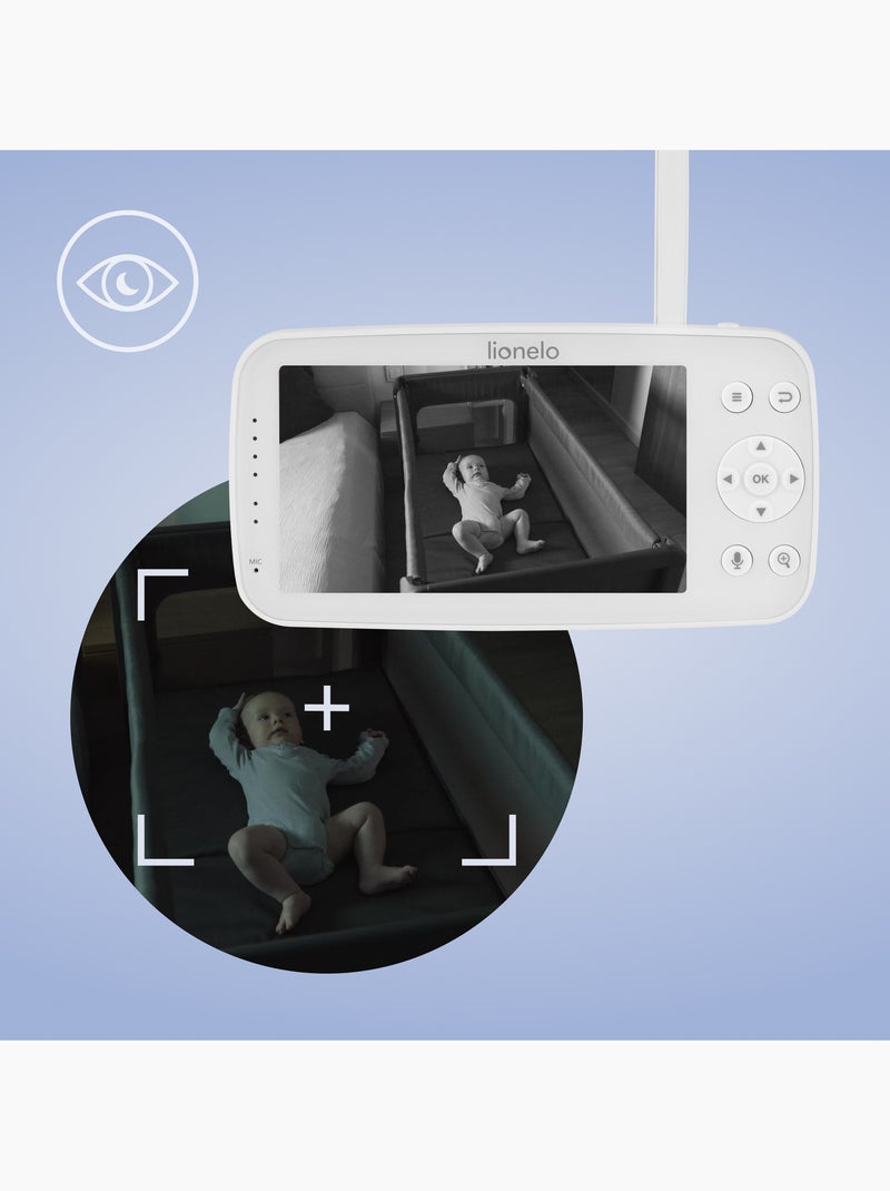 Baby monitor video LIONELO Babyline 8.4 - Monitor - App mobile - Portata 300 m Branco - Kiabi