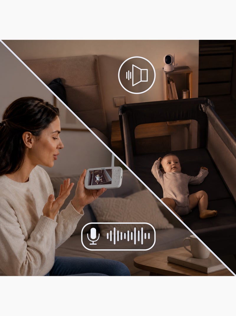 Baby monitor video LIONELO Babyline 8.4 - Monitor - App mobile - Portata 300 m Branco - Kiabi