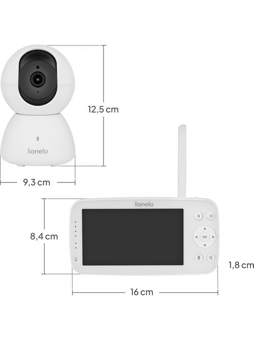 Baby monitor video LIONELO Babyline 8.4 - Monitor - App mobile - Portata 300 m - Kiabi