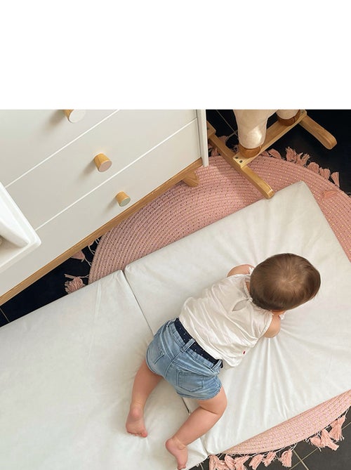 Babycalin - colchão dobrável para bebê 60 x 120 cm - 100% polipropileno - branco - Kiabi Babycalin - colchão dobrável para bebê 60 x 120 cm - 100% polipropileno - branco - Kiabi
