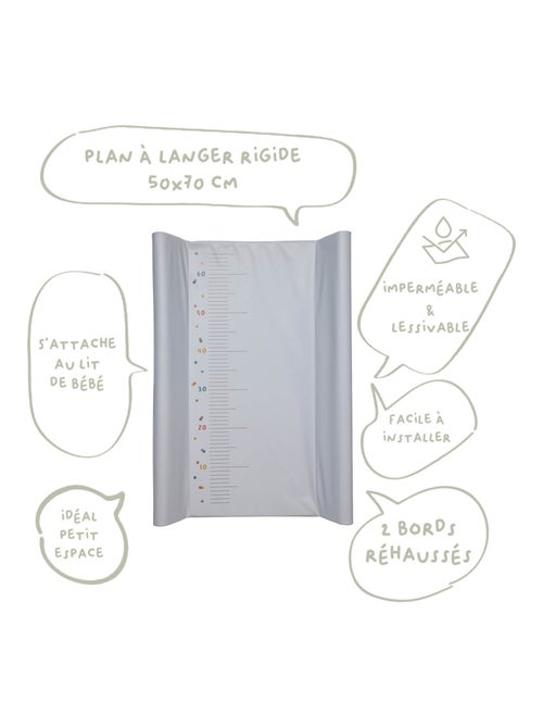 Babycalin - trocador de bolinhas ultraleve 50 x 70 cm - 100% pvc - cinza - Kiabi