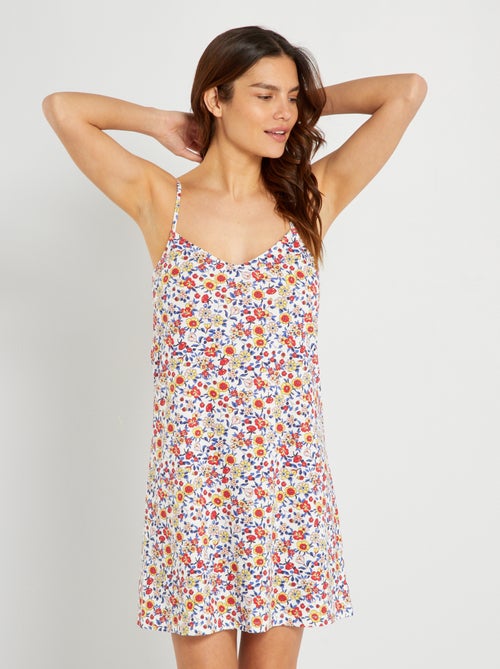 Babydoll com estampado de fantasia - Kiabi