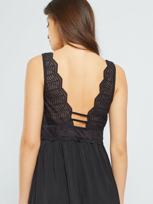 Babydoll decote profundo - Kiabi