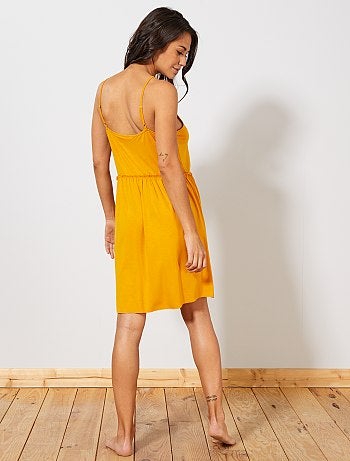 Babydoll em malha soltinha - Kiabi