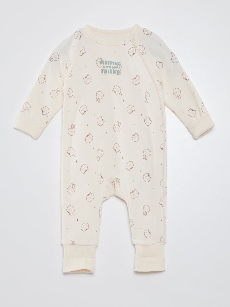 Babygro com motivo 'animais' BRANCO - Kiabi