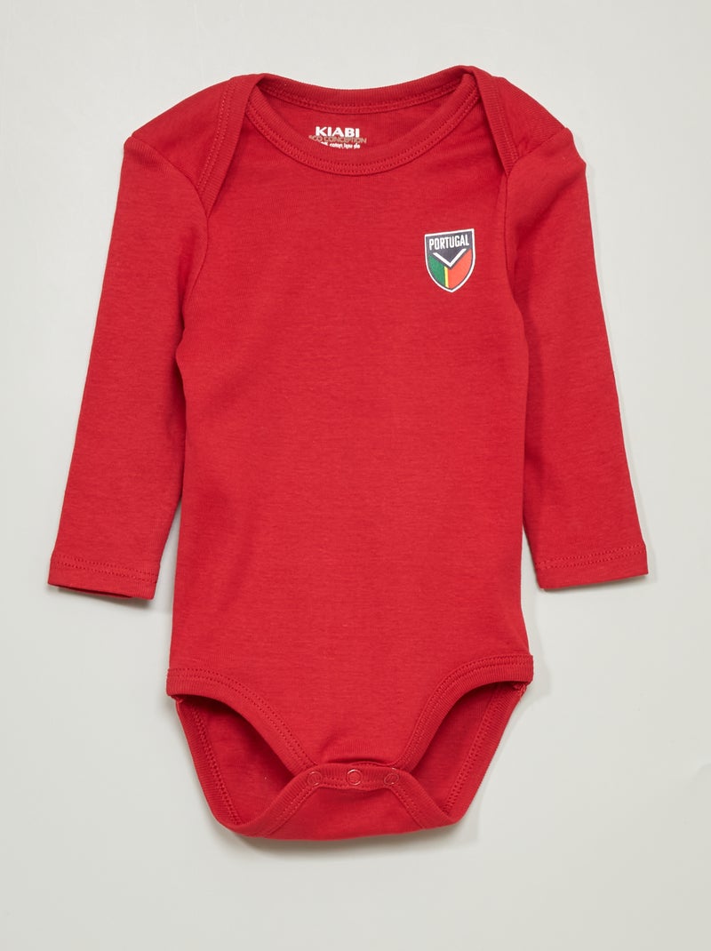 Babygro de manga comprida VERMELHO - Kiabi