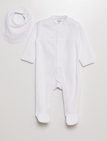 Babygro em veludo para cerimónia