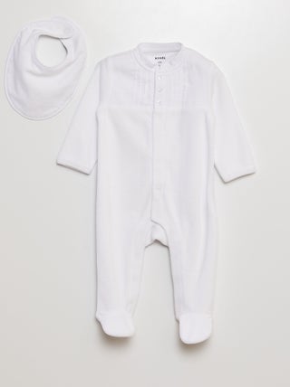 Babygro em veludo para cerimónia