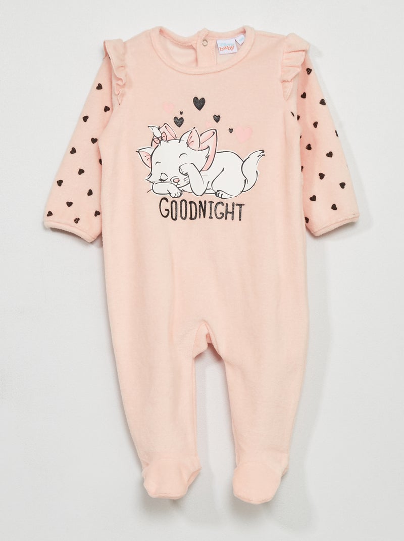 Babygro 'Maria' 'Aristogatos' 'Disney' em veludo Rosa - Kiabi