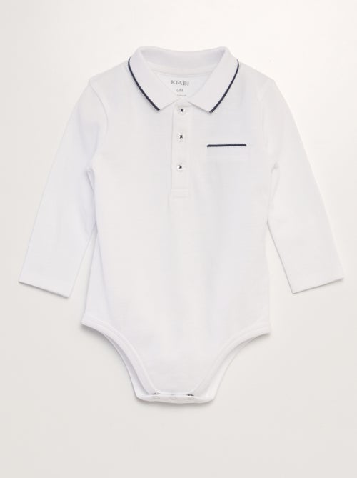 Babygro polo de manga comprida - Kiabi