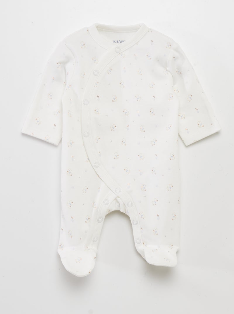 Babygrow + body - 2 peças BRANCO - Kiabi