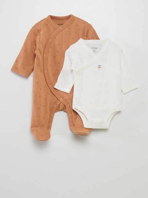 Babygrow + body - 2 peças - Kiabi