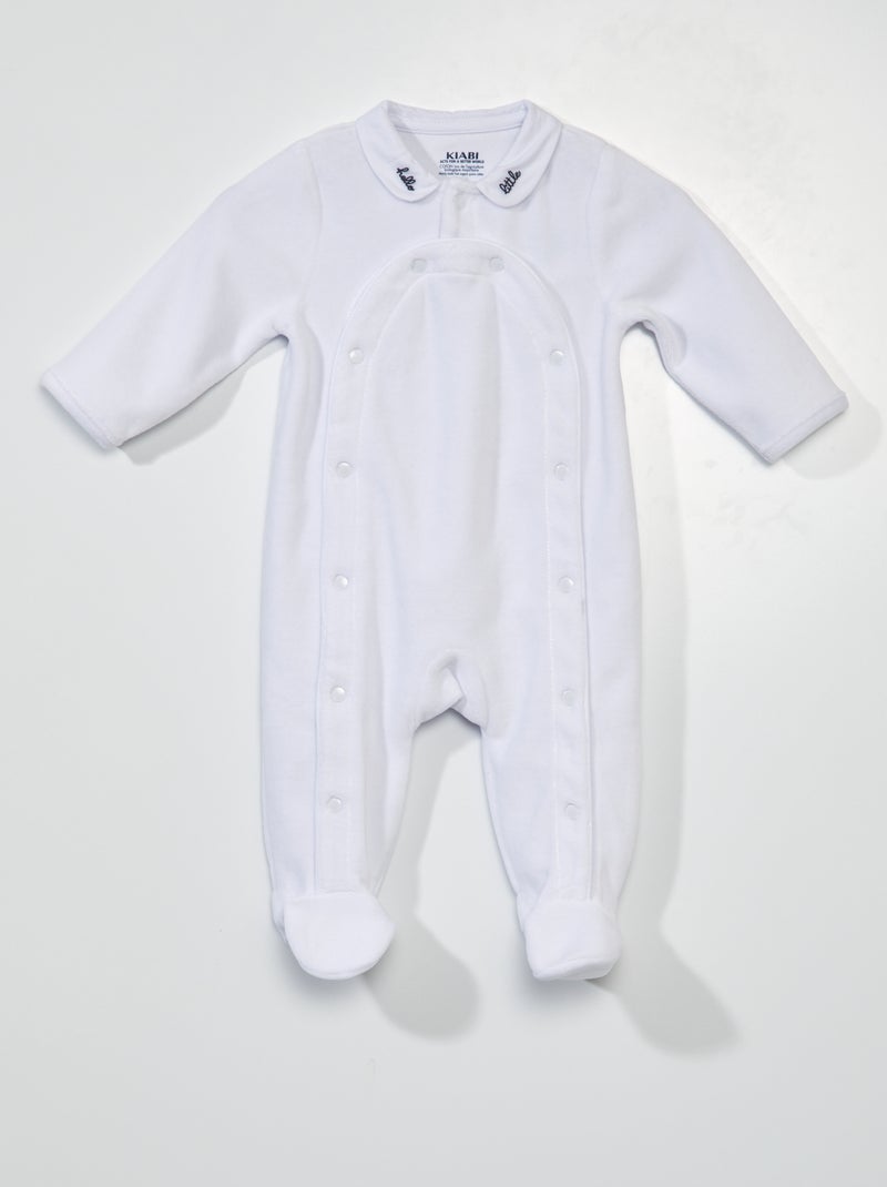 Babygrow com abertura à frente BRANCO - Kiabi