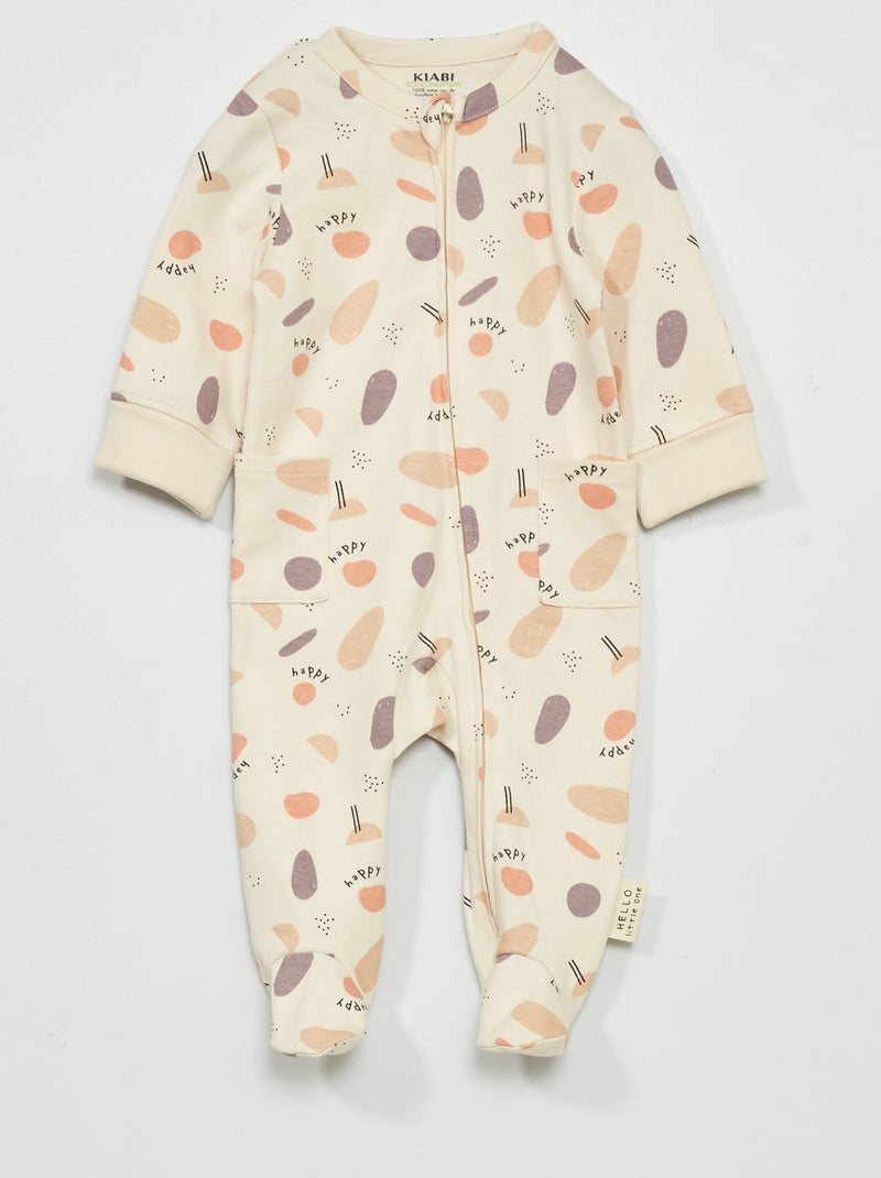 Babygrow com abertura com fecho BRANCO - Kiabi