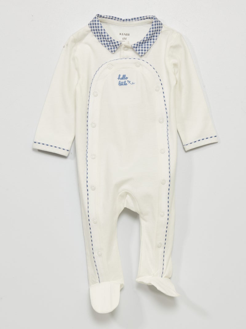 Babygrow com estampado 'florido' AZUL - Kiabi