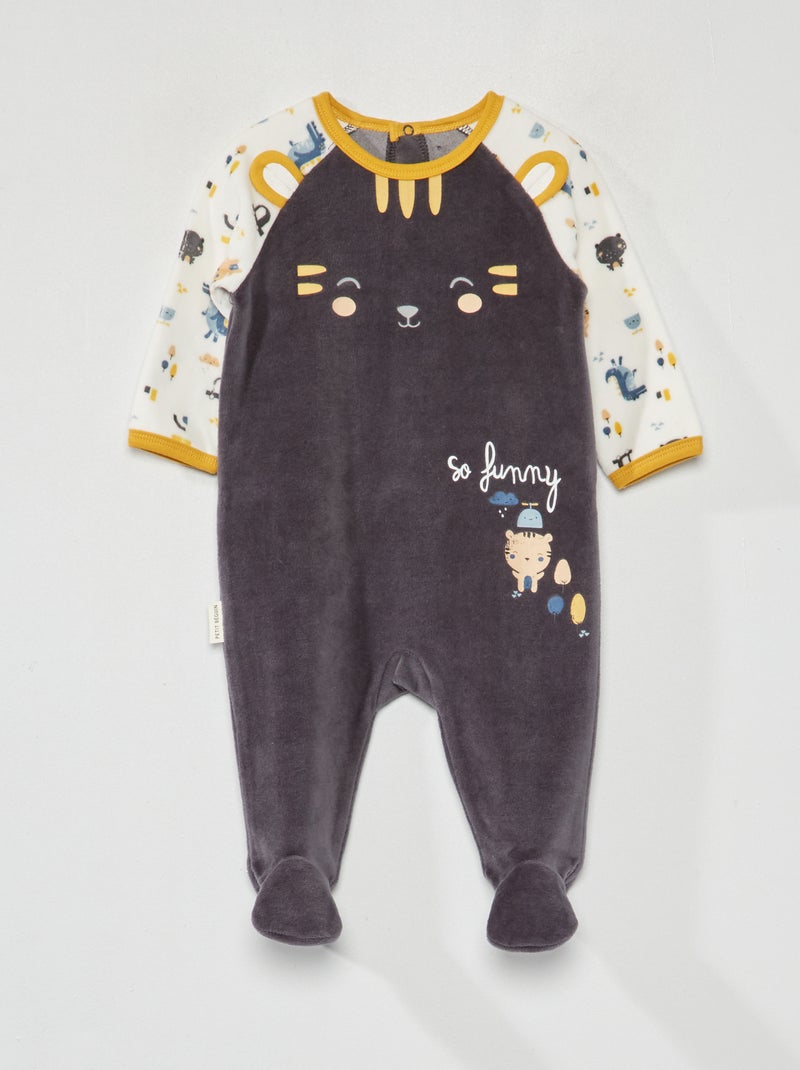 Babygrow com estampado 'Petit Beguin' CINZA - Kiabi