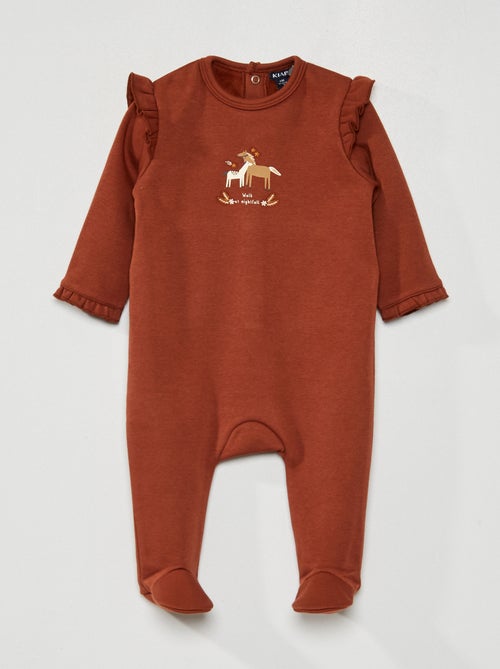 Babygrow com folhos com estampado 'cavalo' - Kiabi