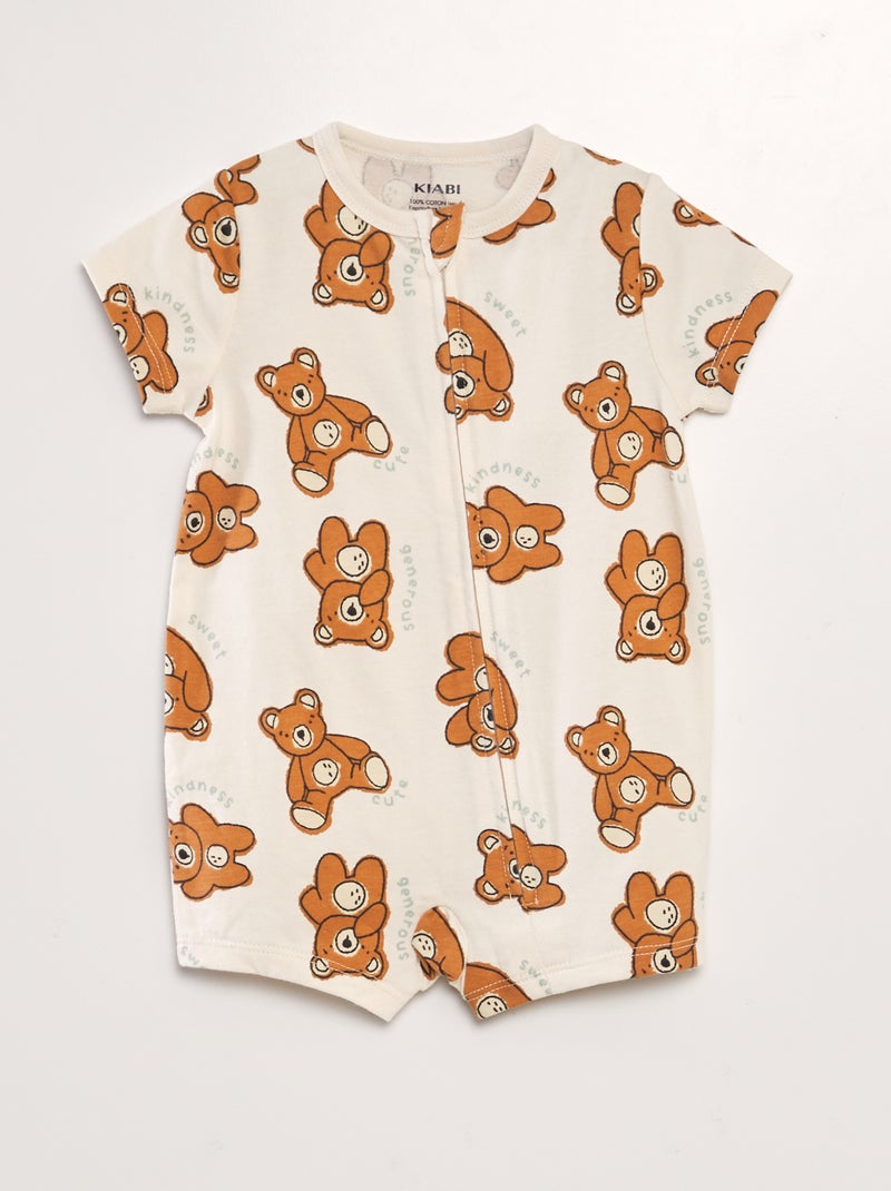Babygrow com motivo BRANCO - Kiabi