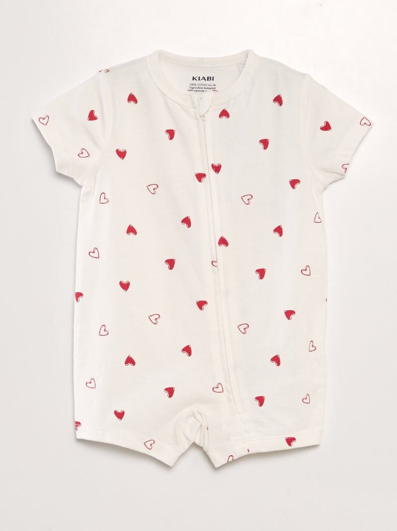 Babygrow com motivo BRANCO - Kiabi