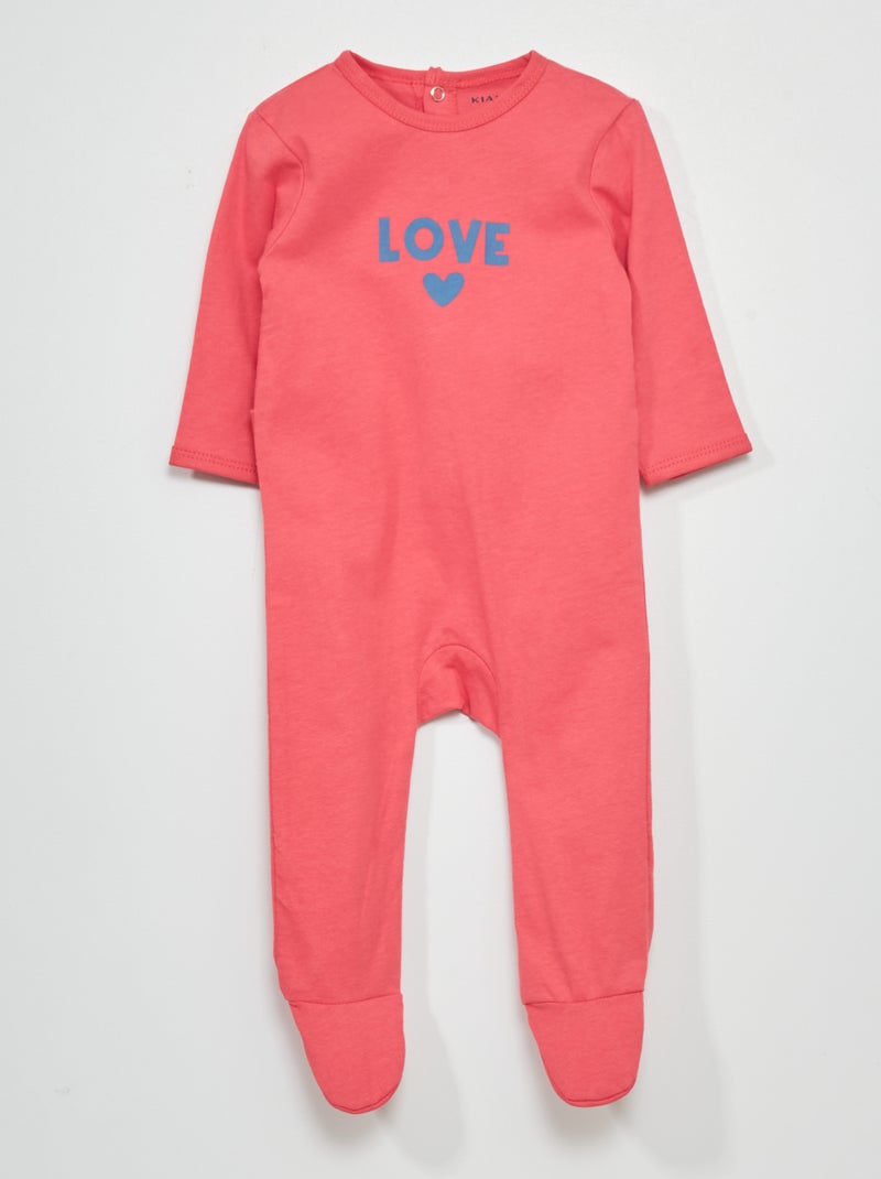 Babygrow de jersey ROSA - Kiabi