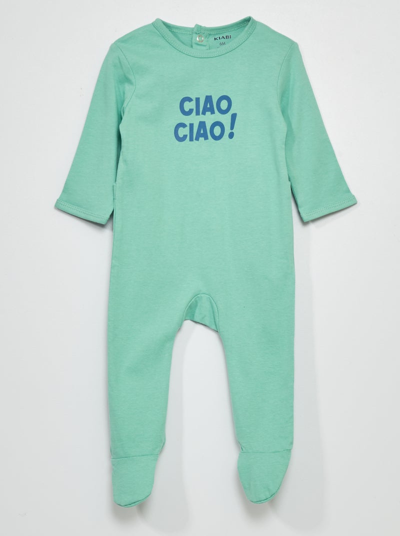 Babygrow de jersey VERDE - Kiabi
