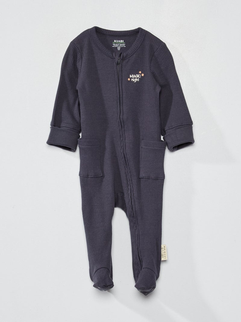 Babygrow de malha canelada VIOLETA - Kiabi