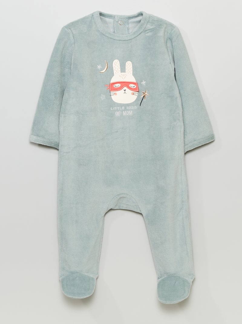 Babygrow de veludo AZUL - Kiabi