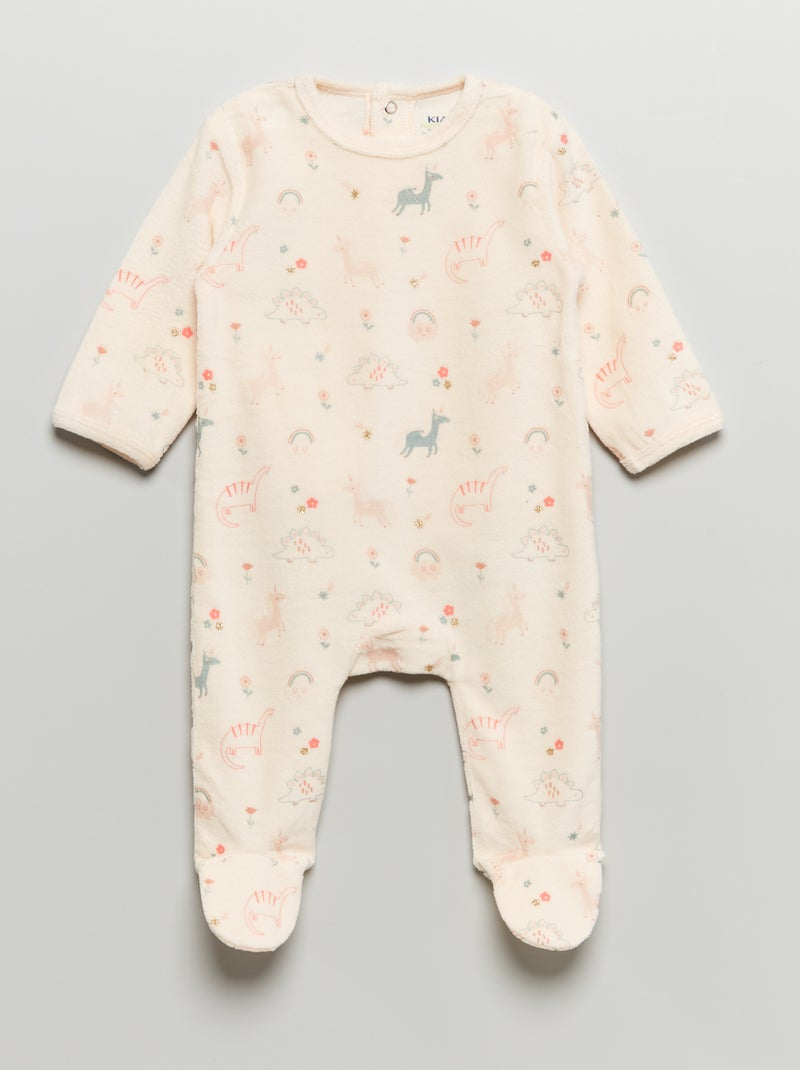 Babygrow de veludo BEGE - Kiabi