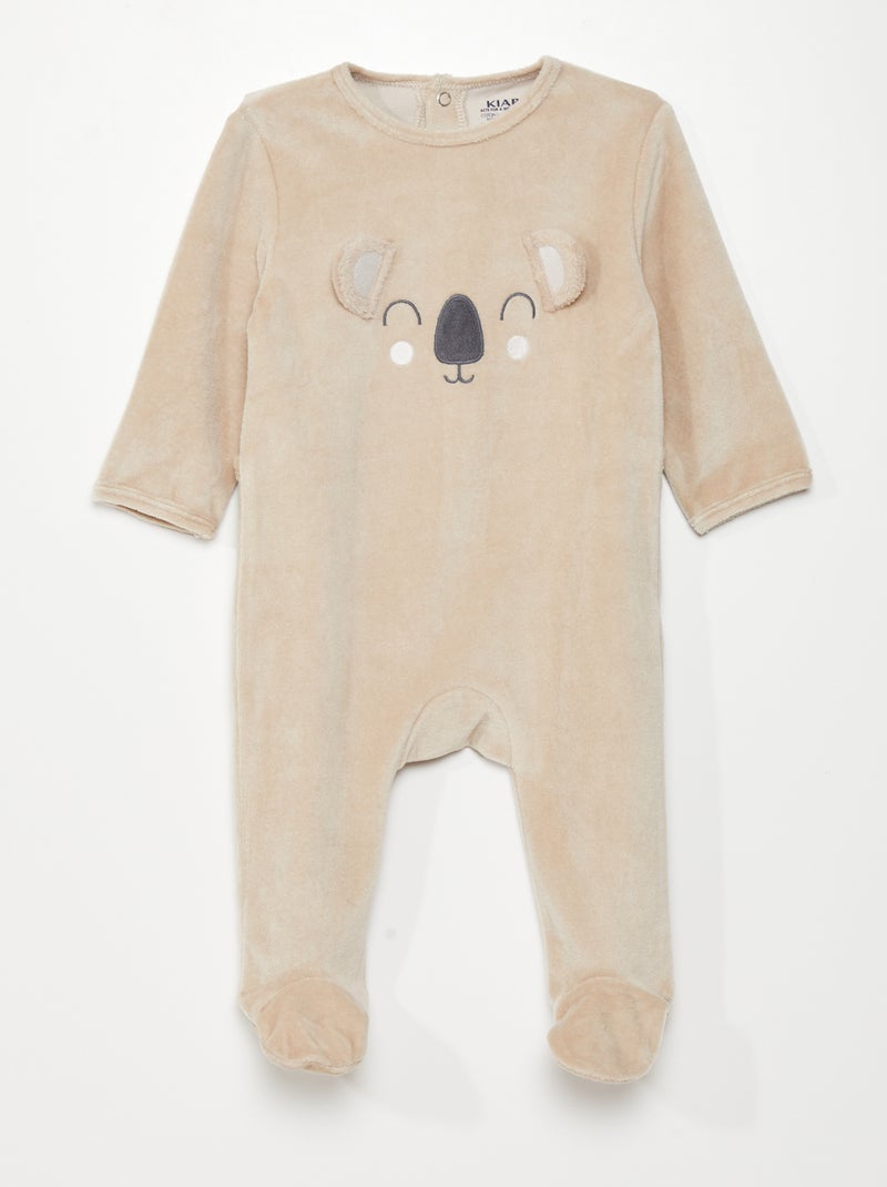Babygrow de veludo BRANCO - Kiabi