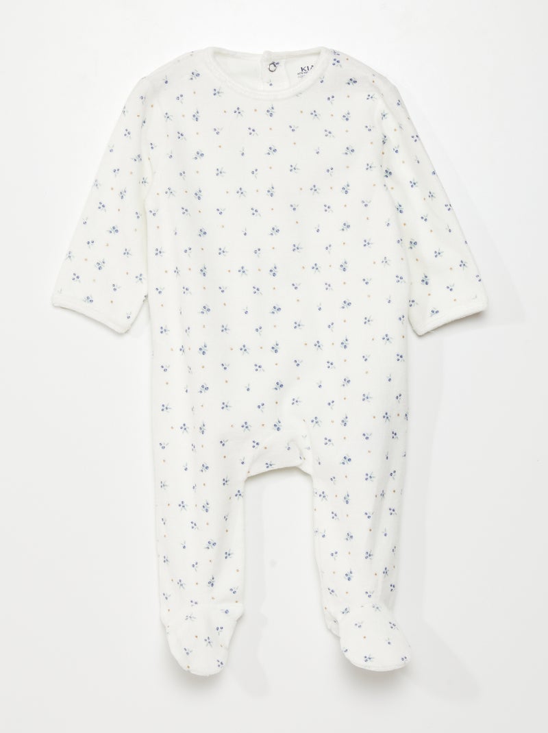 Babygrow de veludo BRANCO - Kiabi