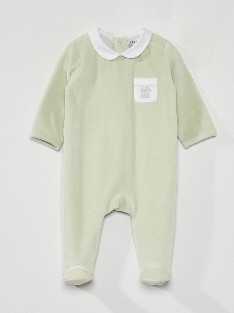 Babygrow de veludo BRANCO - Kiabi