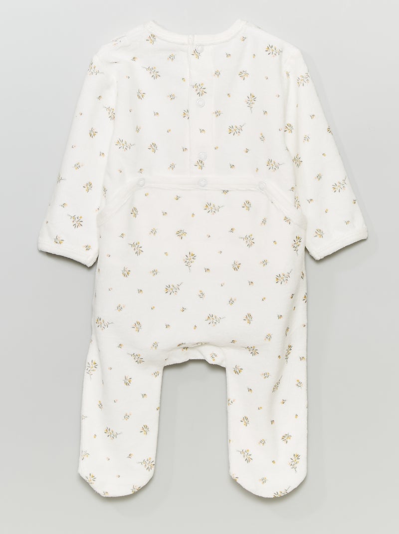 Babygrow de veludo BRANCO - Kiabi