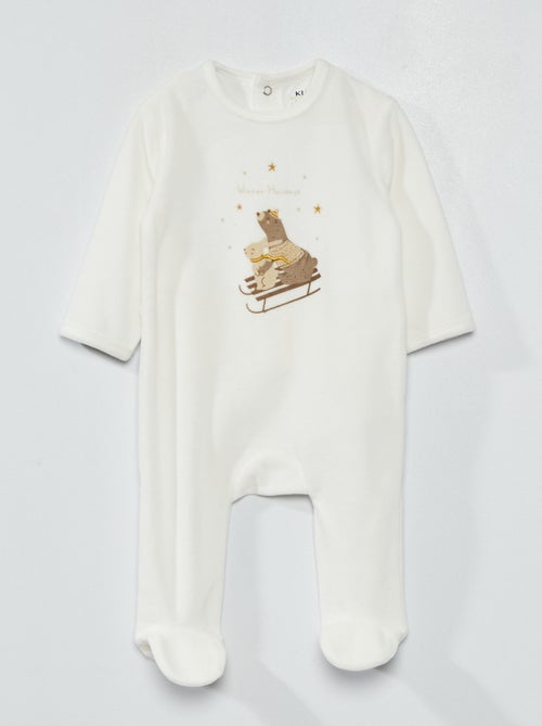 Babygrow de veludo - Kiabi