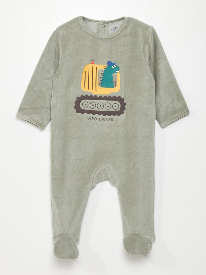Babygrow de veludo CAQUI - Kiabi