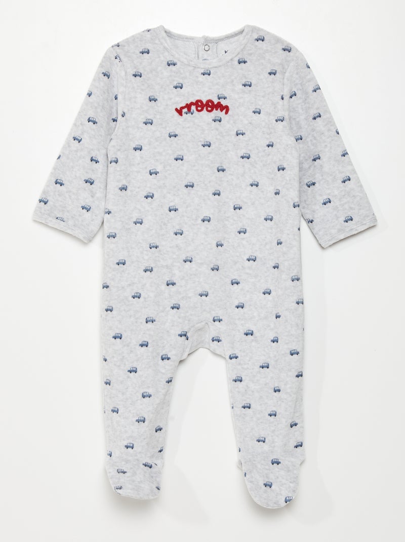 Babygrow de veludo Carros - Kiabi