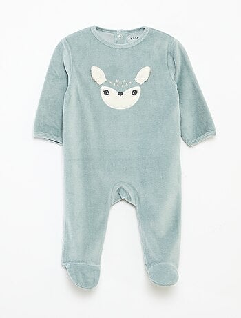 Babygrow de veludo com desenho