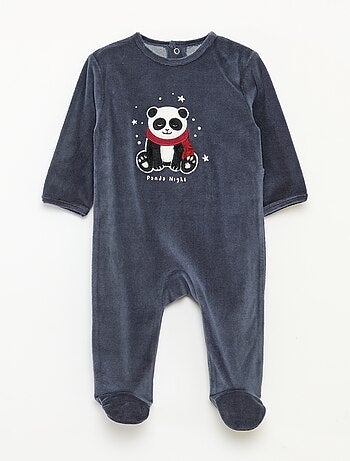 Babygrow de veludo com desenho
