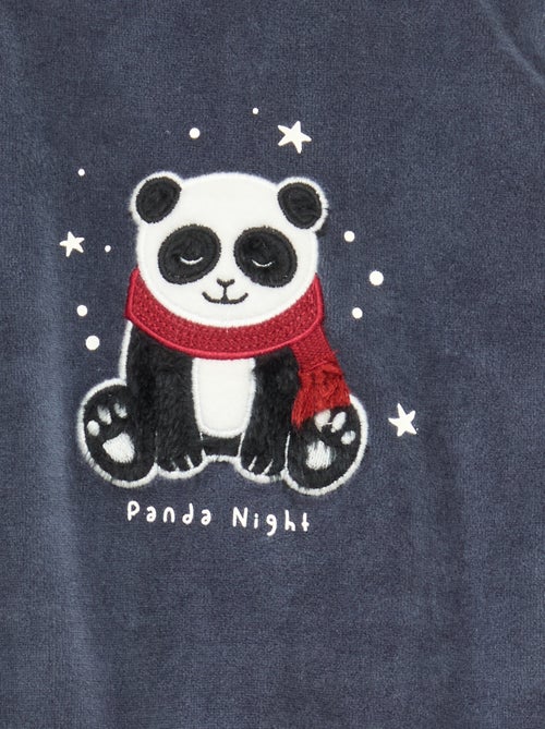 Babygrow de veludo com desenho - Kiabi