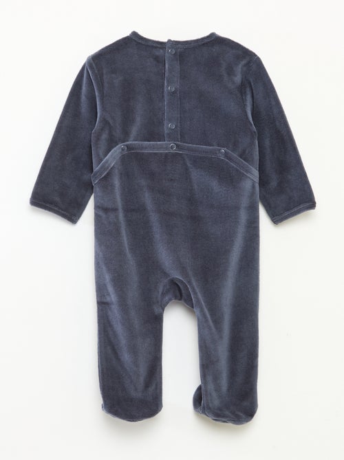 Babygrow de veludo com desenho - Kiabi