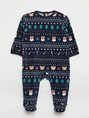 Babygrow de veludo com desenho