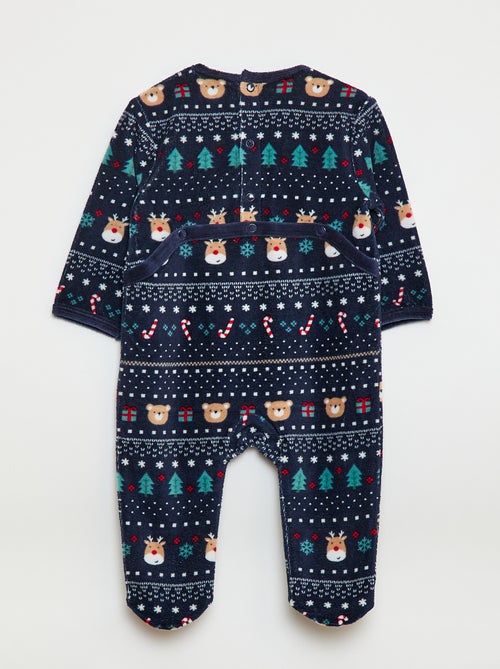 Babygrow de veludo com desenho - Kiabi