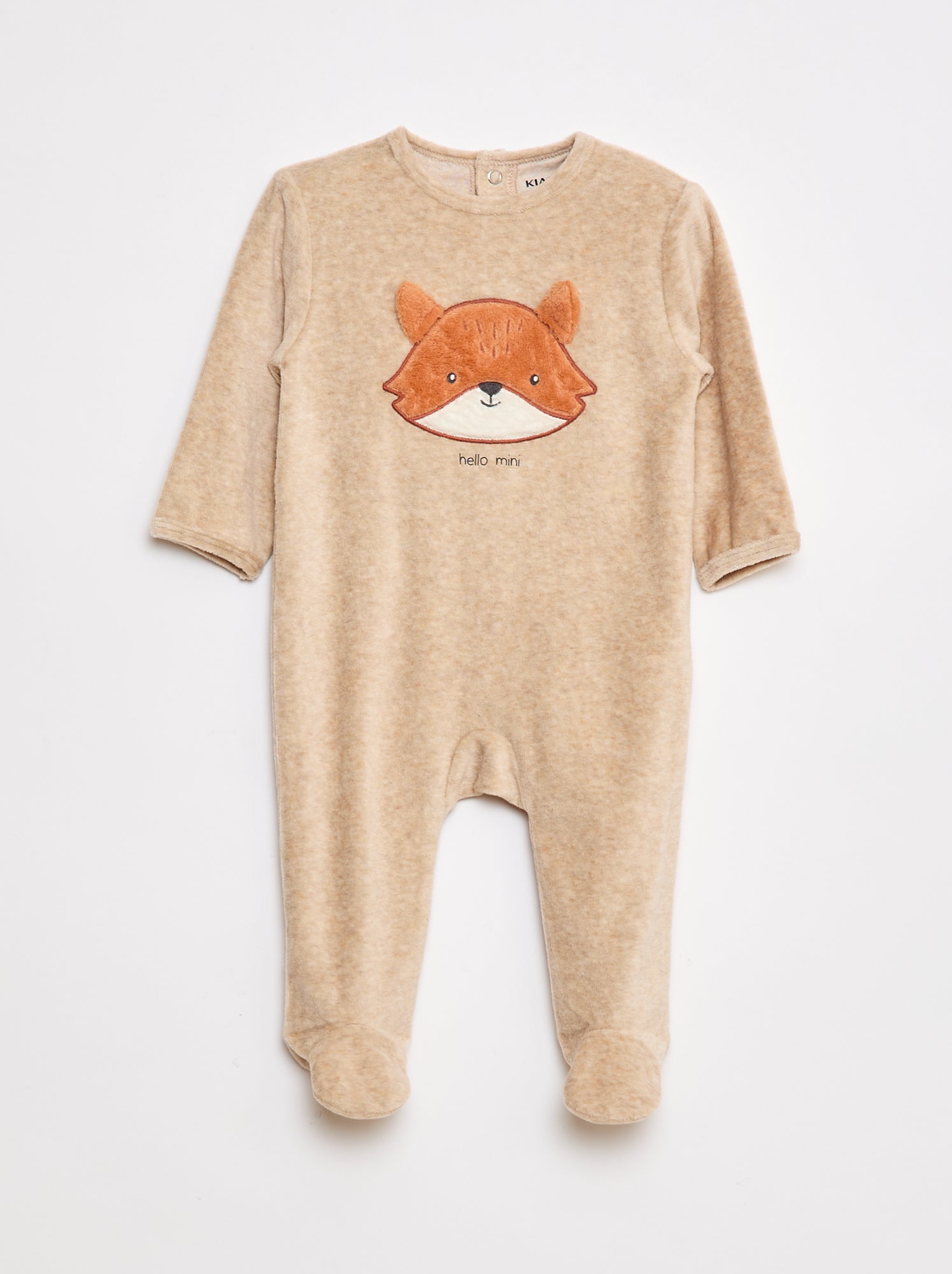 Babygrow de veludo com desenho
