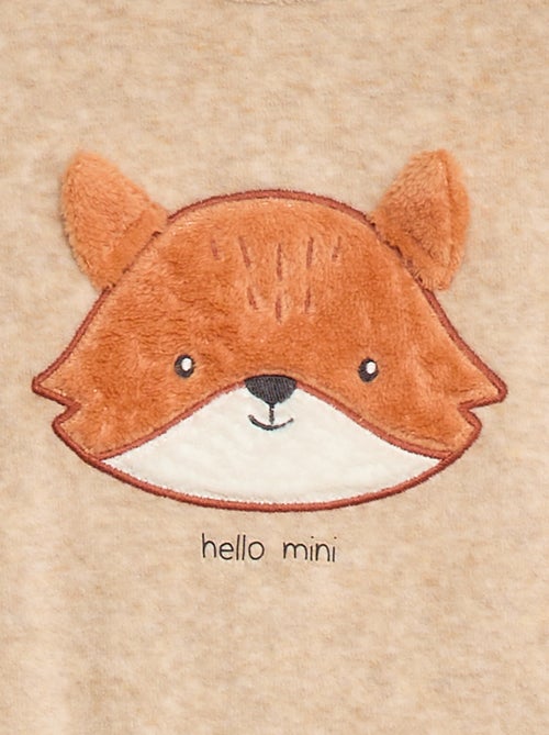 Babygrow de veludo com desenho - Kiabi