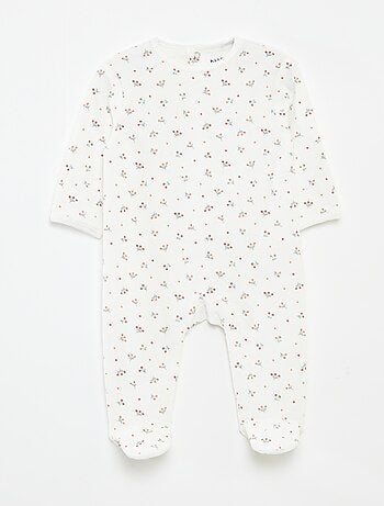 Babygrow de veludo com desenho