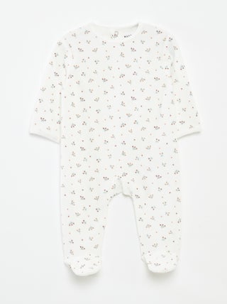 Babygrow de veludo com desenho