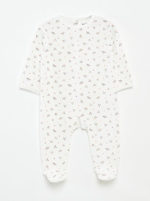 Babygrow de veludo com desenho - Kiabi